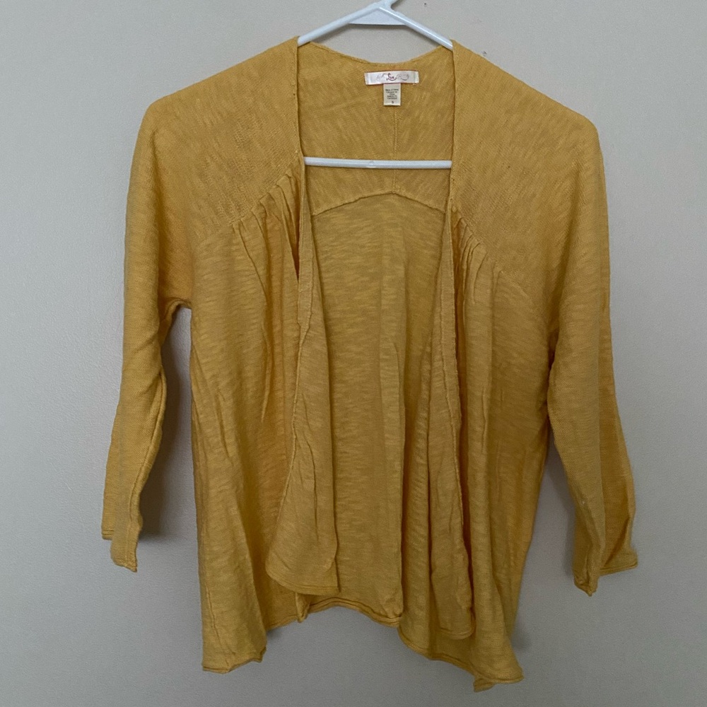 Urban Outfitters Lux open front, cropped cardigan with 3/4 sleeves
